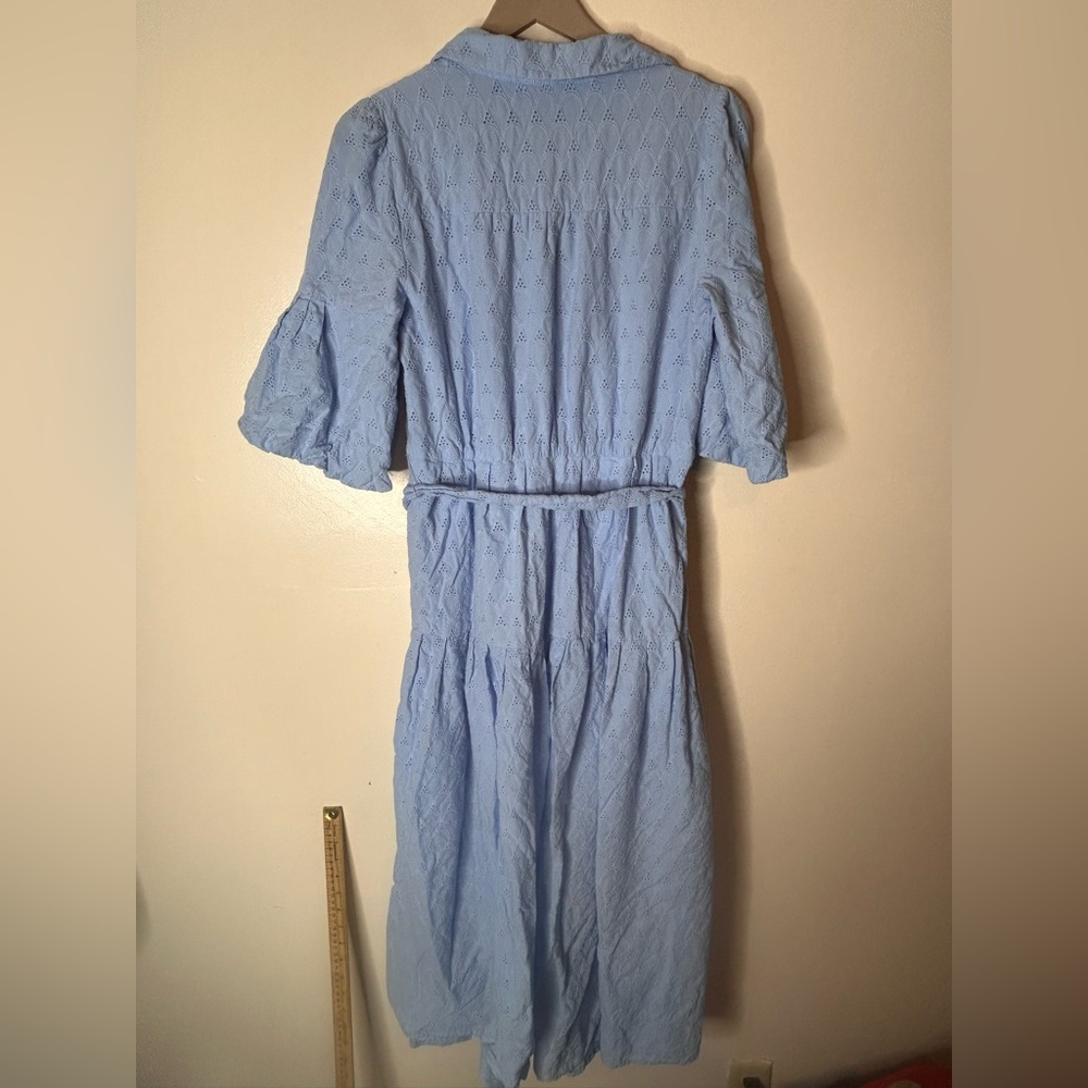 Avec Les Filles Eyelet Tie Waist Shirtdress - Picture 6 of 6